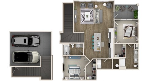 bedroom floor plan an in 2 bed 2 bath
